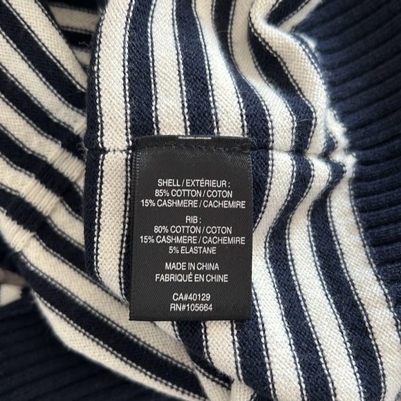 L.A.M.B. Navy and White Striped Sweater - Picture 6 of 7